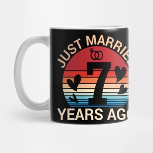 Just Married 7 Years Ago Husband Wife Married Anniversary Mug